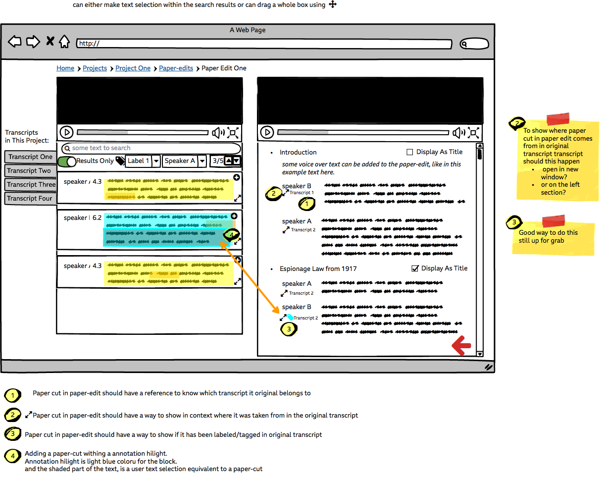 An open source application to make it faster, easier and more accessible to edit audio and video interviews using automatically generated transcriptions form STT service.